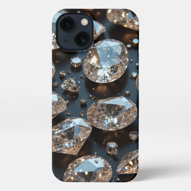 Etui iPhone 13 Diamond coque iphone a l'air d'un vrai diamant lux (Verso)