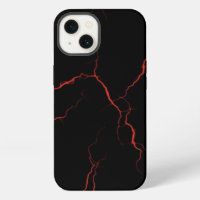 Étui iPhone Coque Mate éclairs rouges