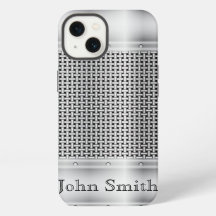 Faux Silver Metal Motif iPhone X Coque