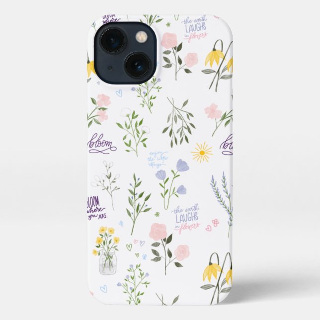 Etui iPhone 13 Flower Power Floral iPhone 13 coque (Verso)