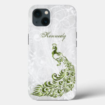 Green Peacock Personnalisé iPhone X coque