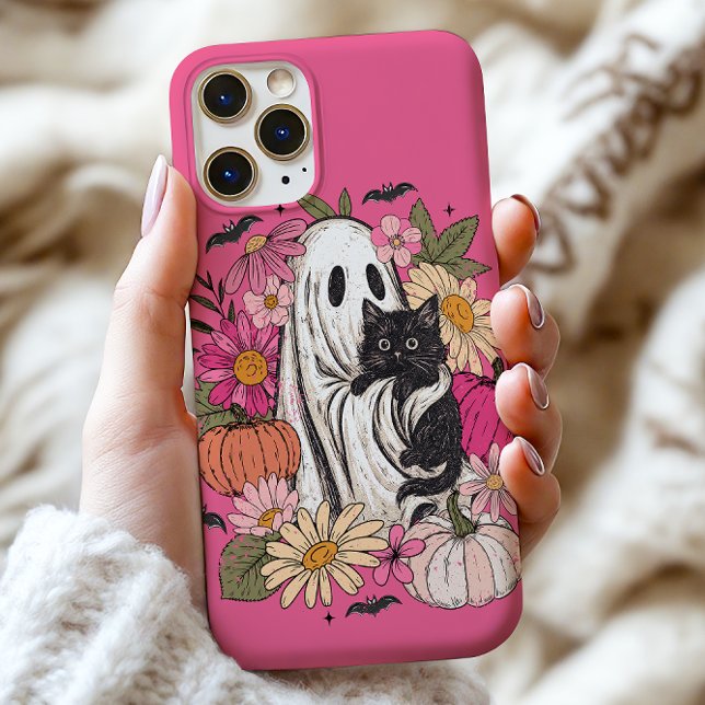 Etui iPhone 13 Halloween Ghost Cat iPhone / coque ipad (Créateur téléchargé)