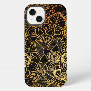 Etui iPhone 13 iPhone 8/7 T. Xtreme Coque Doodle Floral Gold G523