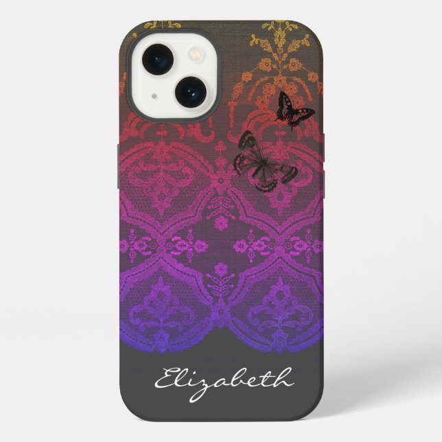 Etui iPhone 13 iPhone / coque ipad do-it-yourself NOM ANTIQUE LAC (Verso)
