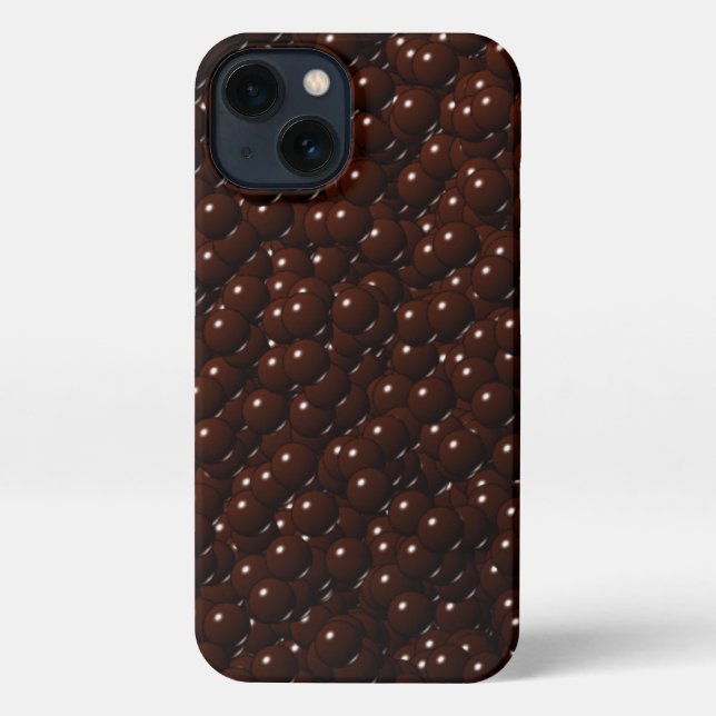 Etui iPhone 13 Lait Chocolat Bonbons Boules Camo coque iphone (Verso)