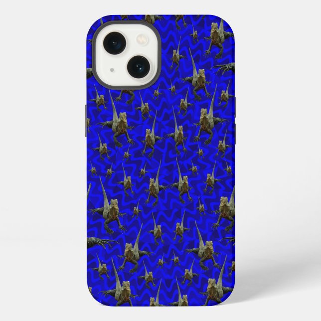 Etui iPhone 13 Lézard Dragon Barbu, Coque iPhone 13 (Verso)