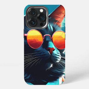Etui iPhone 13 Pro CAT LUNETTES DE SOLEIL Coque iPhone 13 Pro Mince,