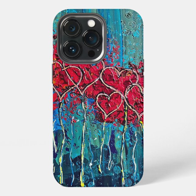 Etui iPhone 13 Pro Coeurs iPhone / coque ipad (Dos)