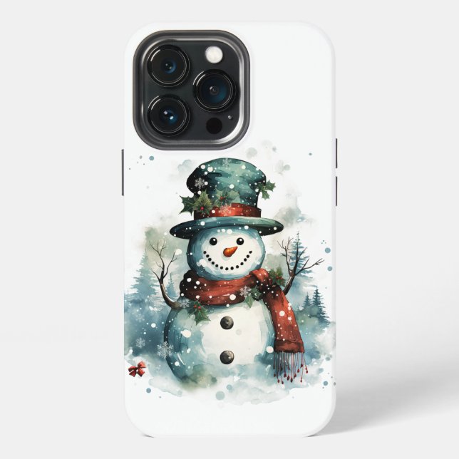 Etui iPhone 13 Pro ❄️ 📱 Cool Frostman Snowman coque iphone 📱 ❄️ (Dos)