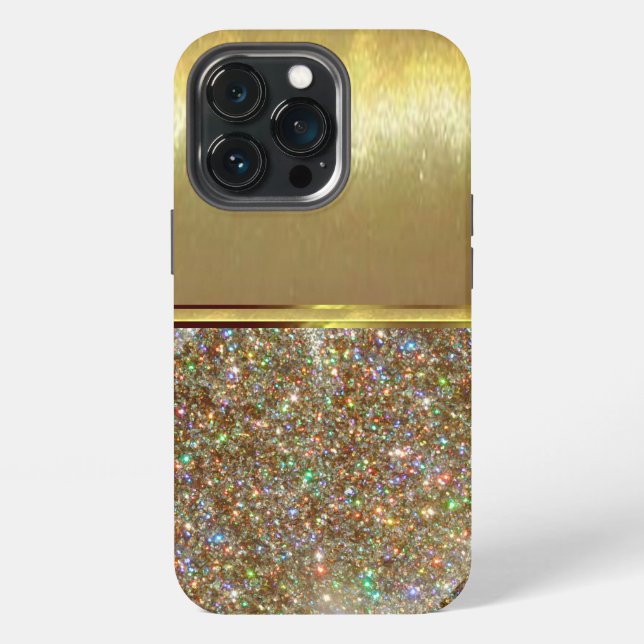 Etui iPhone 13 Pro Coque de design or Luxe iPhone Coque Cool Shell (Dos)