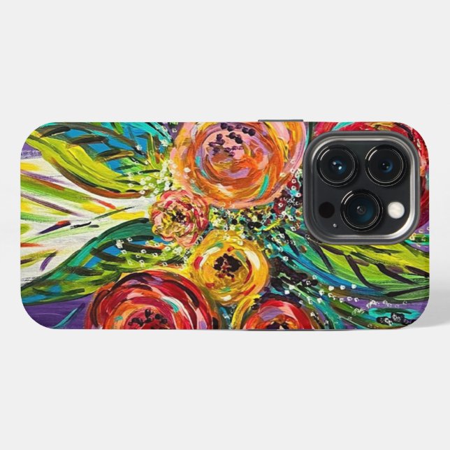 Etui iPhone 13 Pro Coque de fleurs pour iPhone (Verso Horizontal)