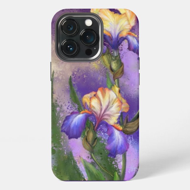 Etui iPhone 13 Pro Coque iphone Iris Flowers (Dos)