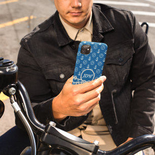 Etui iPhone 13 Pro Coque iphone nautique Monogramme personnalisé