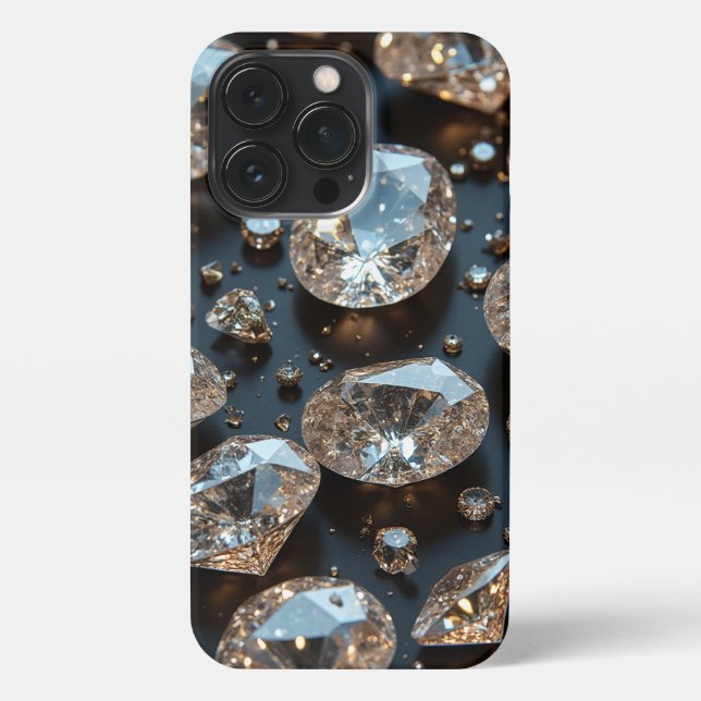 Etui iPhone 13 Pro Diamond coque iphone a l'air d'un vrai diamant lux (Verso)