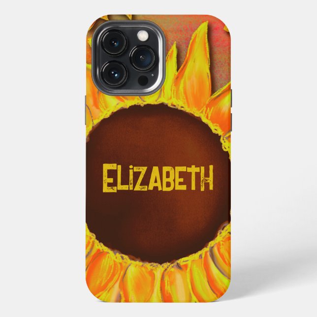 Etui iPhone 13 Pro Max coque iphone d'intégrité "tournesol" (Verso)