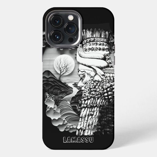 Etui iPhone 13 Pro Max Lamassu Portrait iPhone / coque ipad (Verso)