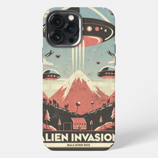Etui iPhone 13 Pro Max Retro Sci-Fi Adventure coque iphone 🚀 👽 (Verso)