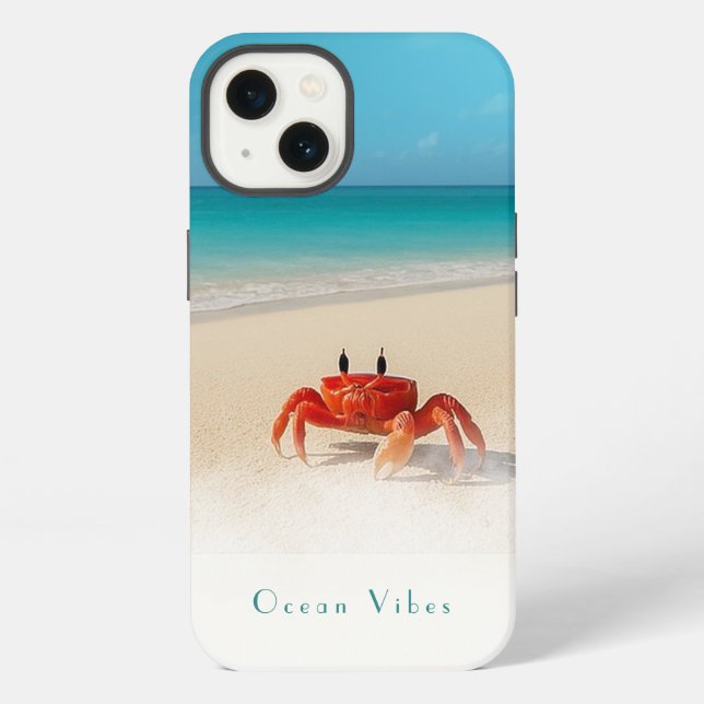 Etui iPhone 13 Vibes Océaniques / iPhone 13 Coque dur (Verso)