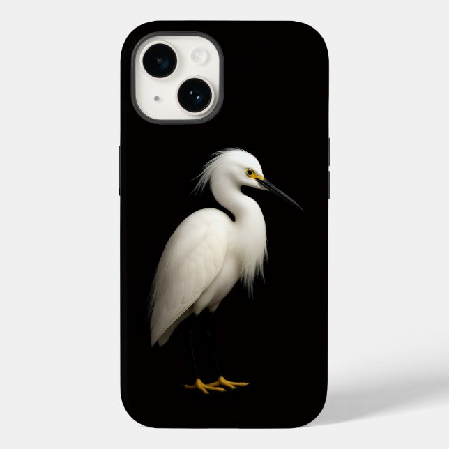 Étui iPhone 14 Case-Mate Black 4 Luxe, Aigrette ne (Verso)