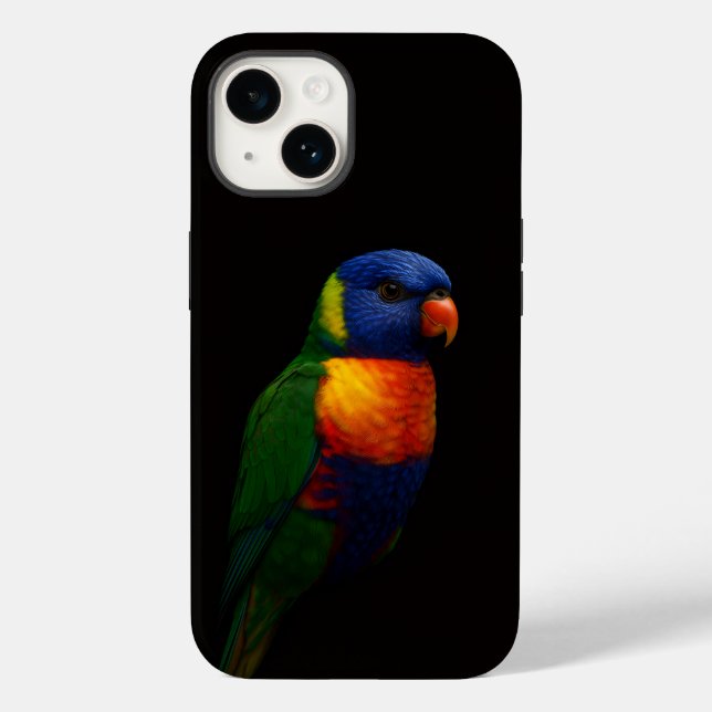 Étui iPhone 14 Case-Mate Black 4 Luxe, perroquet L (Verso)