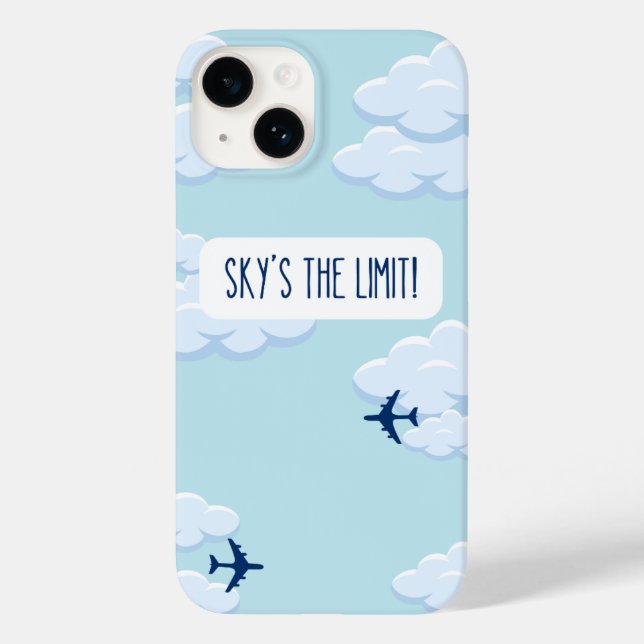 Étui iPhone 14 inspirant – Le ciel est la limite (Verso)