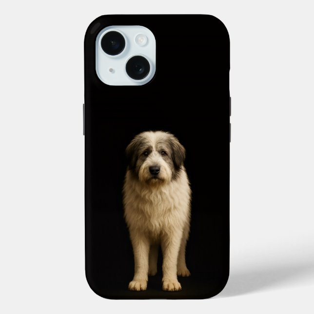 Étui iPhone 15 Black 4 Luxe, berger Mioritic (Verso)