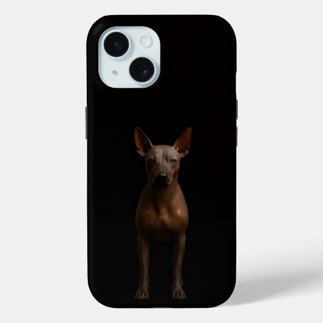 Étui iPhone 15 Black 4 Luxe, Chien Pila Argentin (Verso)