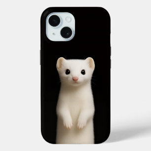 Étui iPhone 15 Black 4 Luxe, Hermine élégante