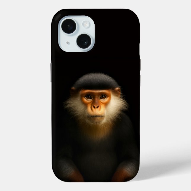 Étui iPhone 15 Case-Mate Black 4 Luxe, Langur Douc (Verso)