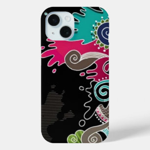 Étui iPhone 15 couleur abstrait psychédélique