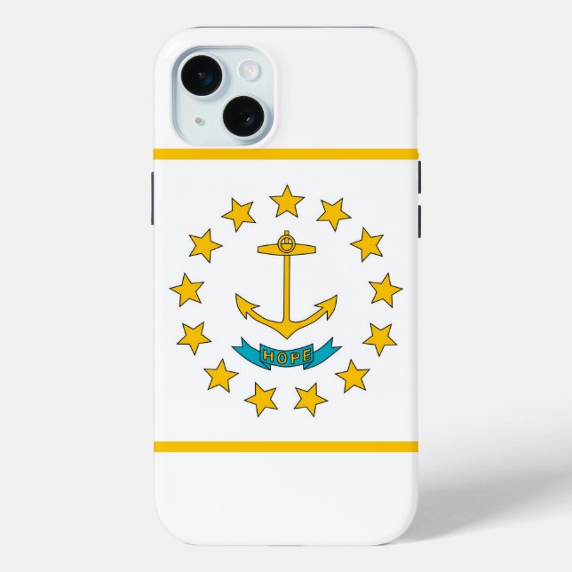 Étui iPhone 15 Plus Case-Mate, drapeau de Rhode Is (Verso)
