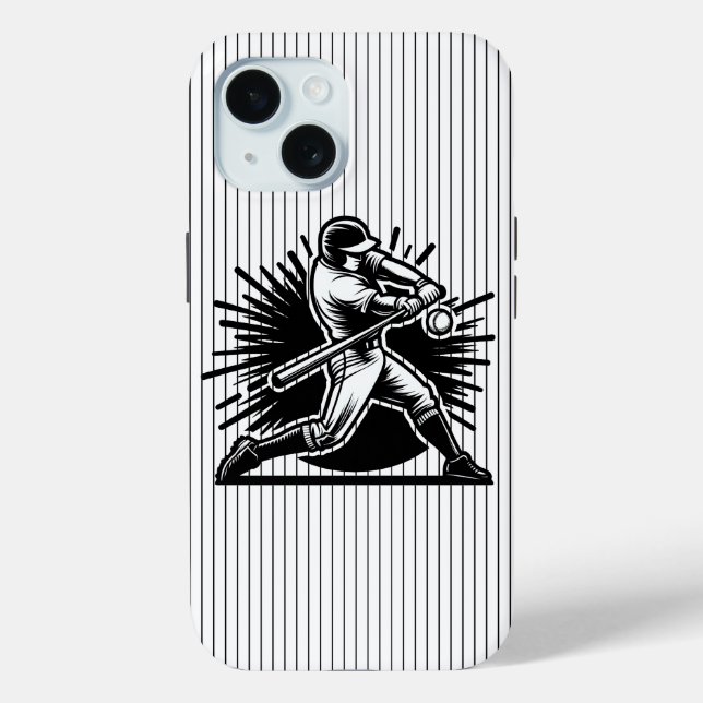 Étui IPhone 15 pour batteur de baseball (Verso)