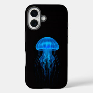 Étui iPhone 16 Black 4 Luxe Case-Mate, méduse bleu