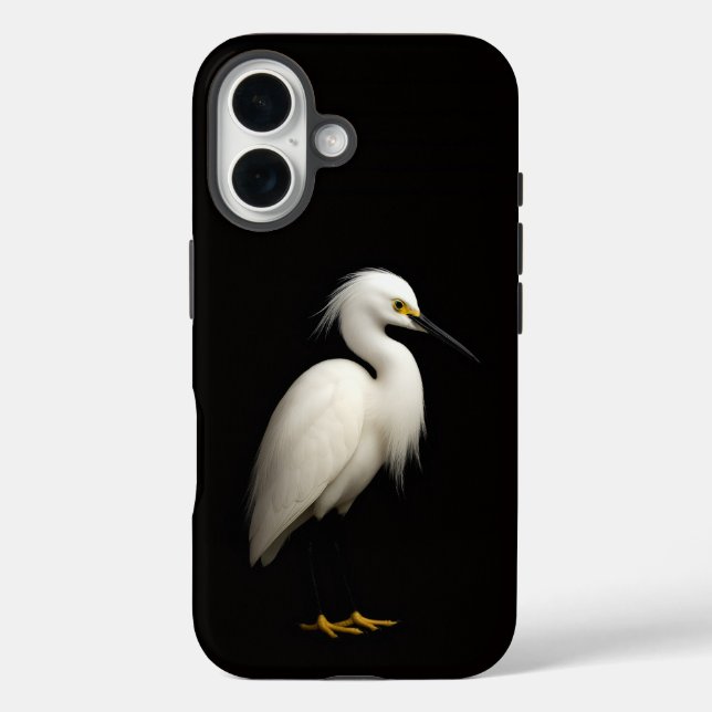 Étui iPhone 16 Case-Mate Black 4 Luxe, Aigrette ne (Verso)