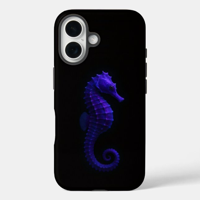Étui iPhone 16 Case-Mate Black 4 Luxe, hippocampe  (Verso)