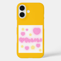 Étui iPhone 16 Cœur Rose Kawaii