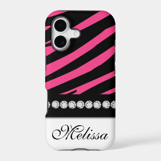 Étui iPhone 5 à impression Zèbre Noir Rose Case-Ma