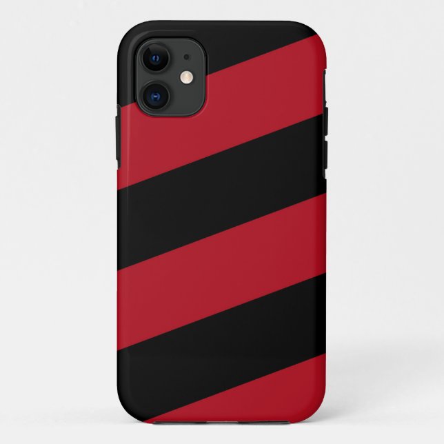 Étui iPhone 5 Barely There noir bandes rouges (Dos)