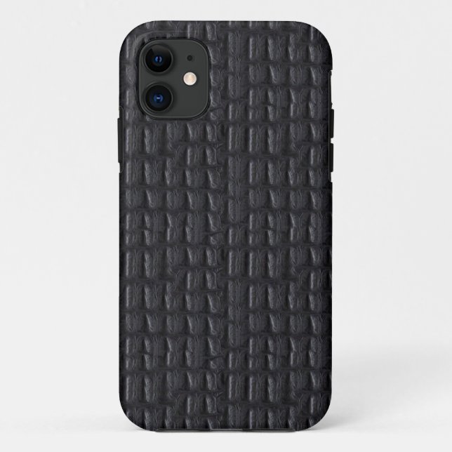 Étui iPhone 5 Gris Cuir Aspect (Dos)