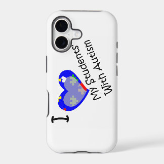 Étui iPhone 5 J'aime mes étudiants autistes