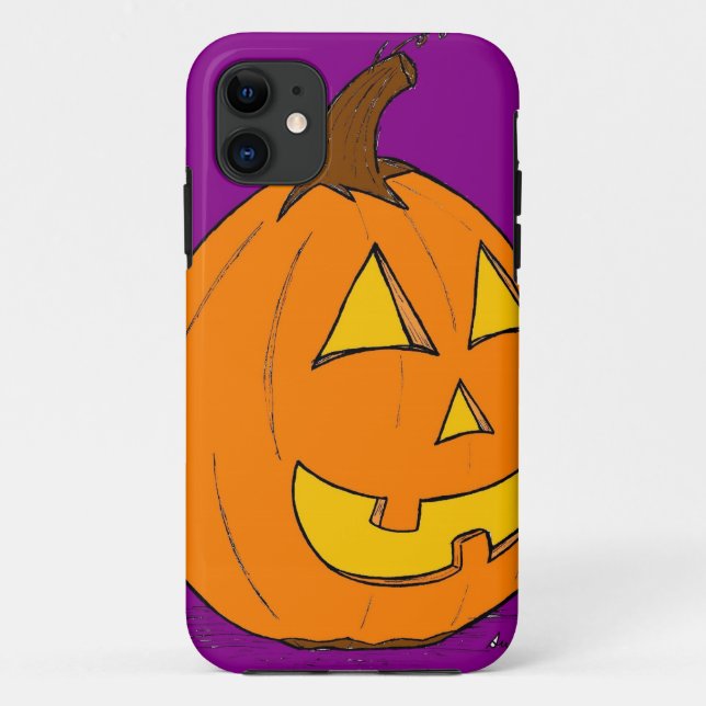 Étui iPhone 5 Violet Jack o' Lantern ID (Dos)
