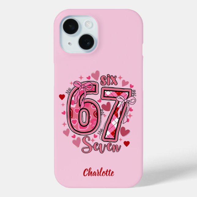 Étui iPhone 6 7 Six Seven Meme Tendance Filles Nom (Verso)