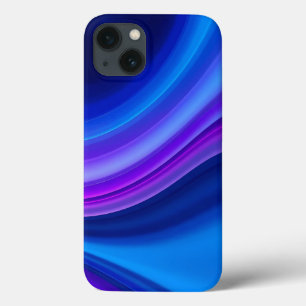 Étui iPhone à dégradé de bleu et violet en forme d
