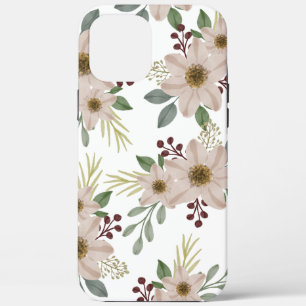 Étui iPhone à motif de jardin floral vert menthe d