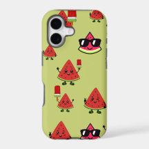 Étui iPhone à motif de pastèque mignon pour l'été