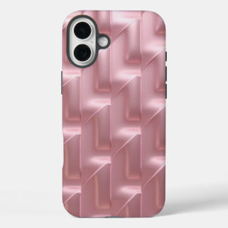Étui iPhone à motif géométrique rose élégant