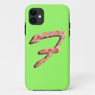 Étui Iphone à motif monogramme F dans les roses