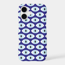 Étui iPhone à motif oeil | Indigo foncé