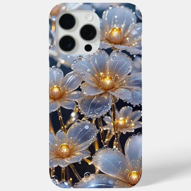 Étui iPhone à paillettes Glam Rose Gold élégant mo (Verso)