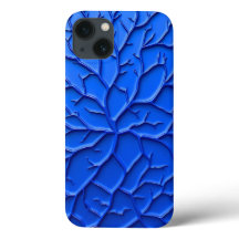Étui iPhone à texture gaufrée bleu vif